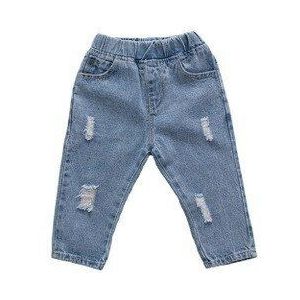 2 3 4 5 6 jaar Peuter Jongens Jeans Elastische Taille Ripped Denim Jeans Voor Jongens Kinderen Broek Lente Herfst broek Jongens Casual Broek