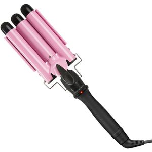Professionele 110-220 v Haar Krultang Keramische Triple Barrel Hair Curler Diepe Parel Zwaaien Krullend Styling Tool Spalk Wave Wand
