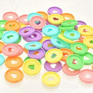 100PCS28MM Kleur Plastic Ring Gesp Paddestoel Gat Hartvormige Losbladige Notebook Binding Gesp Binding Coil