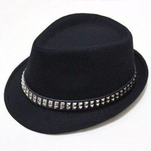 men and women pure wool fedoras belt rivets hat cloth felt hat restoring ancient ways jazz cap British style panama hat