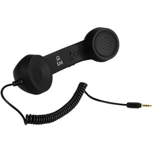 Klassieke Retro 3.5 Mm Comfort Telefoon Handset Mini Mic Speaker Telefoontje Ontvanger Voor Iphone Samsung Huawei TXTB1