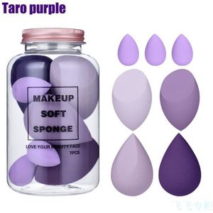 7 Pcs/Fles Beauty Blender Cosmetische Puff Set Make-Up Foundation Spons Vrouwen Poederdons Make-Up Tools