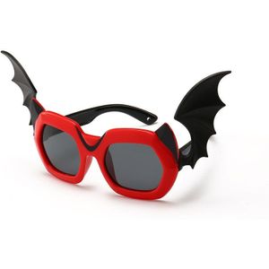 Kids Cartoon Zonnebril Jongens en meisjes Gepolariseerde Little Devil Retro Brillen TR90 Veiligheid Frame Met Wing Bril Kinderen Shad