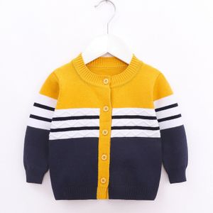 Herfst Winter Jongens Meisjes Vest Trui Mode Baby Knit Stripe Jas School Kids Truien Tops Baby Kleding