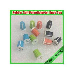 1 stks Rubber Zachte Potentiometer Knop Cap/Mixer Equalizer EQ Speler Cd Knop Hoed Blauw Groen Oranje Zwart voor Pioneer