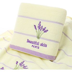 Katoenen Geborduurde Lavendel Groene Thee Badhanddoek voor Volwassenen Home Dikker 140*70 Cm Badkamer Handdoek Bad Handdoeken Hoge absorberende