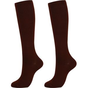 Spataderen Been Relief Pijn Knie Sokken Druk Compressie Kousen Unisex Effen Kleur Dij Hoge Sokken Nylon Lange Sokken