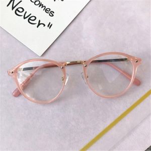 Yooske Ronde Brilmonturen Mannen Vrouwen Vintage Transparante Optische Brillen Frames Zwart Roze Clear Lens Brillen Eyewear