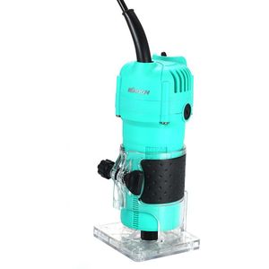 800W 35000RMP 6.35mm Blauwe Elektrische Hand Hout Trimmer Houtbewerking Laminaat Router Schrijnwerkers Carving Machine Hout Router