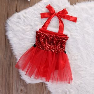Xmas Pasgeboren Baby Kids Meisje Kerst Kerstman Mini Tulle Tutu Dress Outfits Kostuum 0-3T