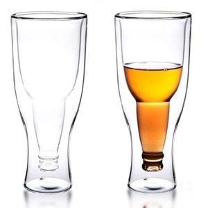 Bar Dubbelwandige Isolatieglas Mok Ingebouwde Bierfles Vorm Hoge Borosilicate Multifunctionele Bar Drink Huishoudelijke Bier Cup