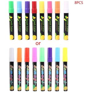 8 Kleuren Markeerstift Fluorescerende Marker Neon Pen Voor Led Schrijfbord Bord Glas Schilderen Graffiti Office Supply