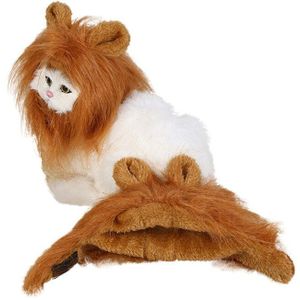 4 Kleuren Pet Harige Leeuw Pruik Kat Hond Grappige Hoed Kostuum Lion Mane Pruik Katten Puppy Halloween Fancy Dress up Hoofdtooi Met Oren