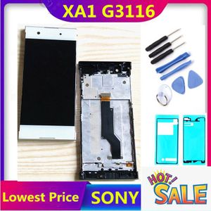 Erilles Sony Xperia XA1 G3116 G3121 G3123 G3125 G3112 5.0 Inch Lcd Display Digitizer Vergadering Touch Screen Frame Met Gratis gereedschap