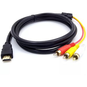 Hdmi Naar 3RCA Component Kabel 1.4HD Hdmi Naar Av Adapter Kabel