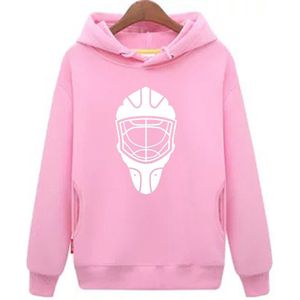 Coldindoor goedkope unisex roze hockey hoodies Sweatshirt met een hockey masker voor mannen & vrouwen