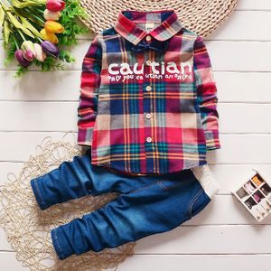 Lente Kinderen Warm Kids Kostuums Set Jongen kinderen Mode Plaid Pak Jongens Kleding Kids Baby Kleding Sets Jongen outfits