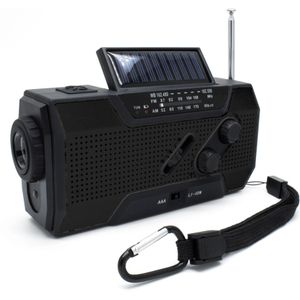 2000Mah Solar Radio Am/Fm Weer Radio Multifunctionele Draagbare Emergency Radio Met Led Zaklamp Solar Powerbank Radio
