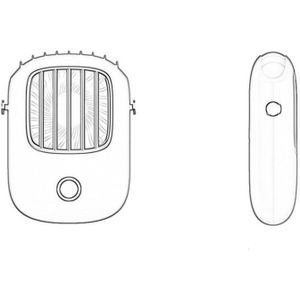 Outdoor Draagbare Opknoping Usb Lanyard Fan Hals Fan Drie-Speed Aanpassing Lui Ventilator Licht Gewicht Doet Geen Pijn De hals