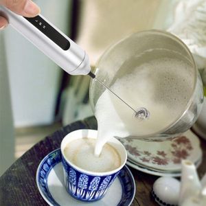 Usb Oplaadbare Melkopschuimer Mixer 1 Garde Handheld 3-Speed Melkschuimers Voor Cappuccino