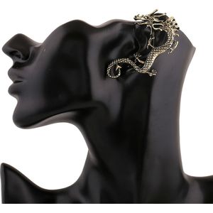 10 stks Mode-sieraden Statement Oorbellen Punk Dragon Lange Oor Manchet Oorbel Jassen Oorbellen Voor Vrouwen En Mannen EJ011