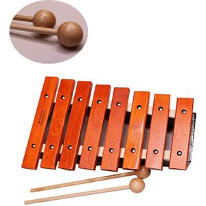 M-WS 8 Noten Houten Kinderen Kid Mahonie Xylofoon Glockenspiel Muziekinstrument Muziek Speelgoed