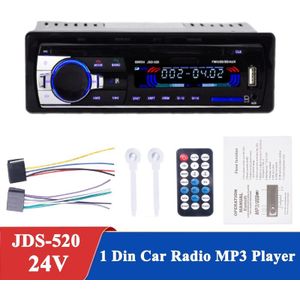 Jsd-520 12V Stereo Bluetooth Fm Radio MP3 Audio Speler Usb/Sd Poort Auto Radio In-Dash 1 din Auto Elektronica Subwoofer