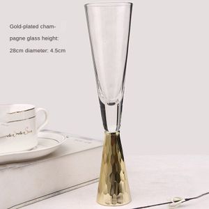 De Glas Cocktail Glas Champagne Glas Bruiloft Club Banket Tafel Wijnglas Gold Whisky Glas