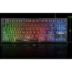104 Toetsen Gaming Mechanische Toetsenbord Usb Bedraad Blauwe Schakelaar 9 Modi Rgb Backlight Pc Mechanische Gaming Toetsenbord Voor Home Office