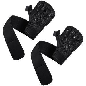 1 Paar Zwarte Handschoenen Sport Handschoen Handschoenen Sport Fitness Palm Bescherming