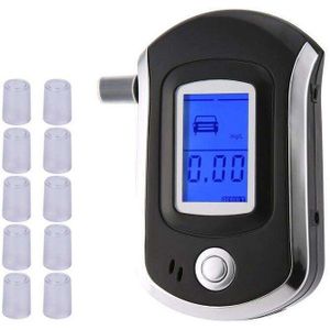 Professionele Digitale Adem Alcohol Tester Blaastest Met Lcd Dispaly With10 Mondstukken AT6000 Dfdf