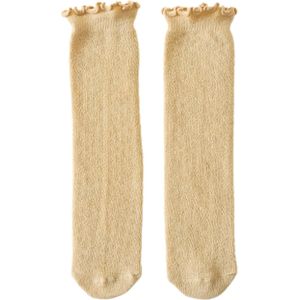 Peuter Meisjes Kniekousen Effen Kleur Mesh Ruches Kousen Voor Kinderen, 5 Kleuren, 11.8Inch