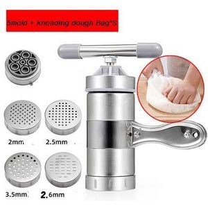 Rvs Pasta Machines Manual Noodle Machine Hand Crank Noodle Druk Maker Siliconen Kneden Deeg Zak Keuken Gereedschap