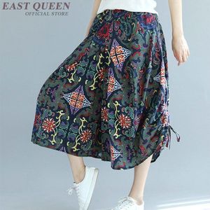 Chinese traditionele bodems elastische taille bloemenprint losse bud stijl harembroek casual middelbare leeftijd vrouwen broek DD1268