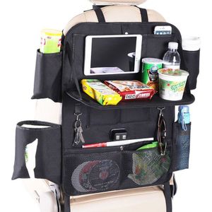 Auto Organizer Seat Back Pocket Auto Achterbank Opbergtas Universele Klaptafel Tablet Houder Lade Kofferbak Netto Opknoping Container