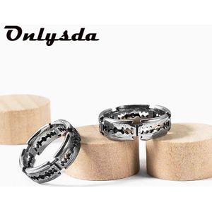 Onlysda Cool Titanium Roestvrij Blade Ring Fabriek Direct Minnaar Paar Ringen Voor Man Vrouwen OSR143