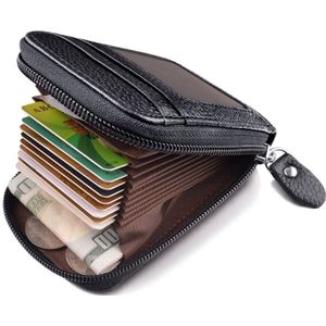 Mannen Mini Wallet Id Credit Cards Holder Purse Rits Dunne Pocket Mode Blauw Coffe