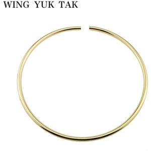 Wing yuk tak Classic Choker Koppels Ketting Mode Eenvoudige Ronde Goud Kleur Ketting Voor Vrouwen Speciale Aanbieding
