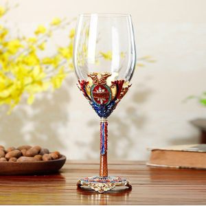 Top Grade Geëmailleerd Wijn Glazen Karaf Set Een Europese Huwelijkscadeau Voor Huishoudelijke Licht Luxe Goblet Met Loodvrij wijn Glas