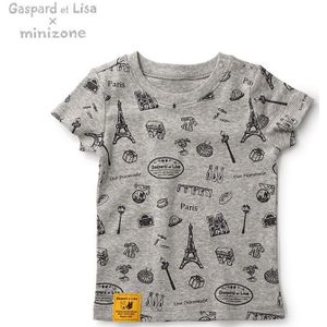 Gaspard et Lisa Katoenen Baby Jongen Tshirt Meisje Shirt Korte Mouw Baby Top Pasgeboren Tees T-Shirt