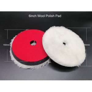 5/6Inch Wol Polijsten Pad Hoge Dichtheid Lammeren Wollen Polish Buffing Pad Wol Polijsten Pad Voor Auto Polijstmachine