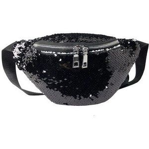 Omkeerbare Glitter Mermaid Pailletten Heuptas Fanny Pack Pouch Hip Purse Satchel