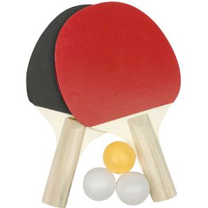 2 Pcs Tafeltennis Racket Set Met 3 Bal Spelen Ping Pong Paddle Racket Set Met Zak 3 Ballen Tafel tennis Bat Racket