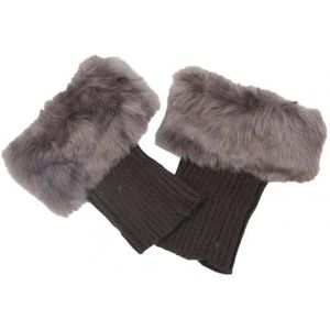 Mode Sokken Winter Vrouwen Beenwarmers Warm Faux Fur Haak Knit Beenwarmers Boot Sokken Toppers Manchetten