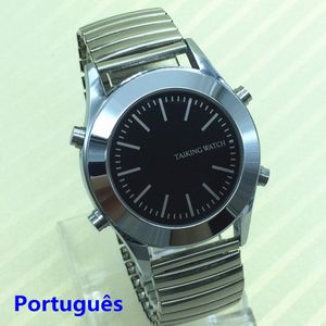 Portugees Praten Horloge voor Blinden of Slechtzienden Met Alarm Falar Portugues Quartz Horloge In Voorraad Flex Band