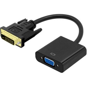 Ociodual Kabel Adaptador Conversor Activo DVI-D 24 + 1 Macho (Dual-Link) een Vga Hembra Negro De Dennen Dual-Link Convertidor Señal