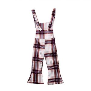 Baby Plaid Broek Jarretel Baby Backless Overalls Met Verstelbare Riem Voor Meisjes 1-5T