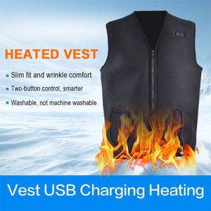 Winter Elektrische Verwarming Vest Waterdichte USB Oplaadbare Outdoor Riding Wandelen Verwarmde Vest Voor Man Temperatuur Verstelbare
