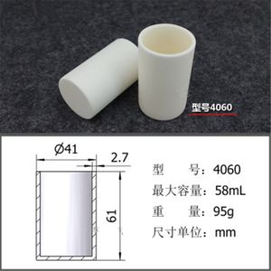 58 ml 4060 Al2O3 Thermische Analyze Cilinder Vormige Smeltkroes Aluminiumoxide Kroes Voor Thermische Analyze Instrument