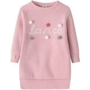 Kind Baby Meisjes Warm Jurk Herfst Winter Pluche Bal Lange Mouwen Mini Trui Jurken Meisjes Partij Prinses Jurk Kleding 1-5Y